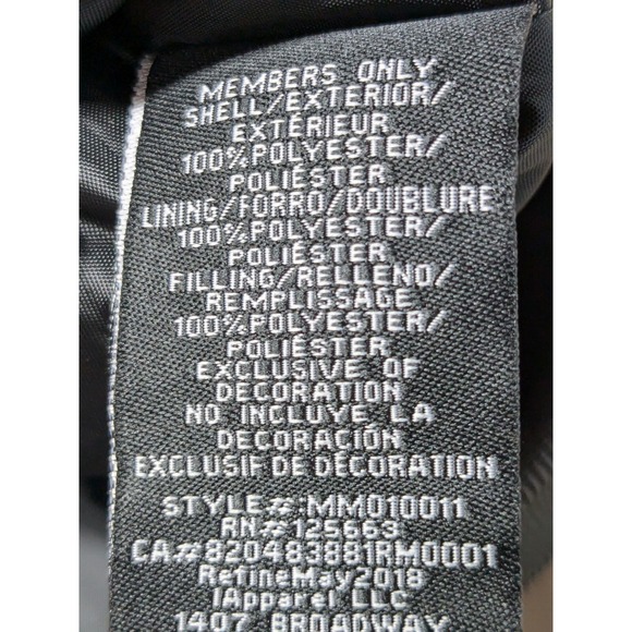 Members Only Bomber Jacket Black Camo Zip Flight Satin Hooded Grunge Mens M A057 - Picture 7 of 14